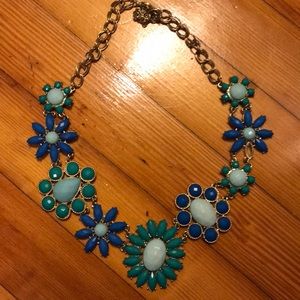 Francesca’s blue and teal statement necklace